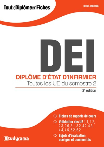 DEI, diplôme d'Etat d'infirmier : toutes les UE du semestre 2
