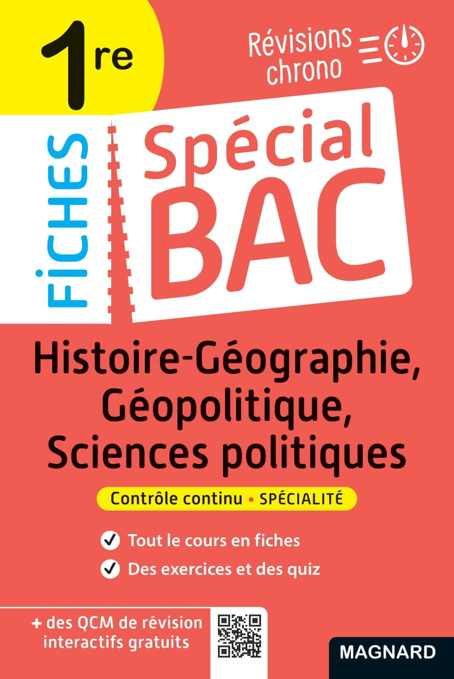 Histoire géographie, géopolitique, sciences politiques 1re : révisions chrono : contrôle continu, sp