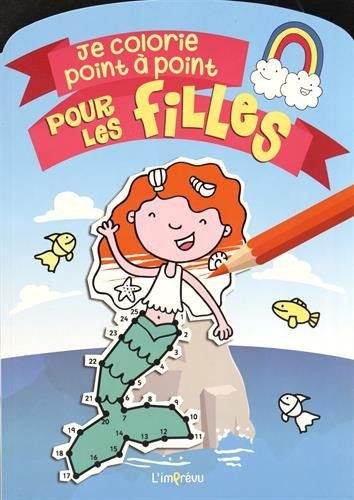 je colorie point à point : pour les filles