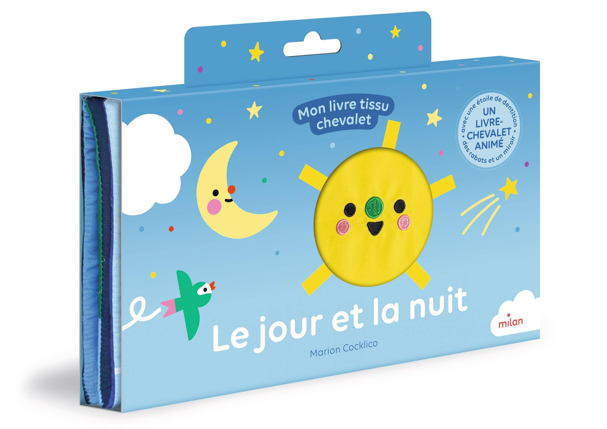 Le jour et la nuit : mon livre tissu chevalet