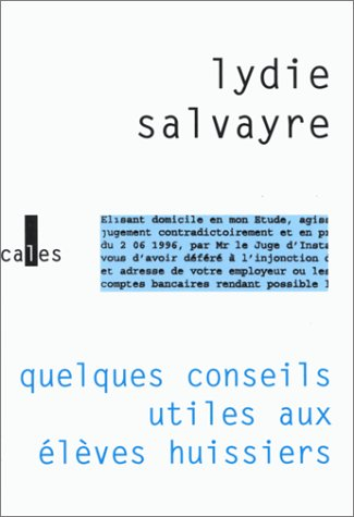 Quelques conseils aux élèves huissiers