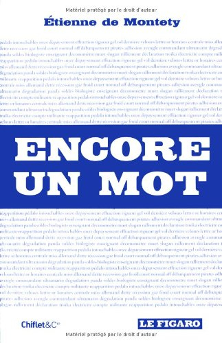 Encore un mot