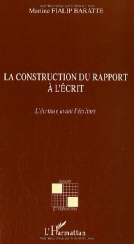 La construction du rapport à l'écrit : l'écriture avant l'écriture