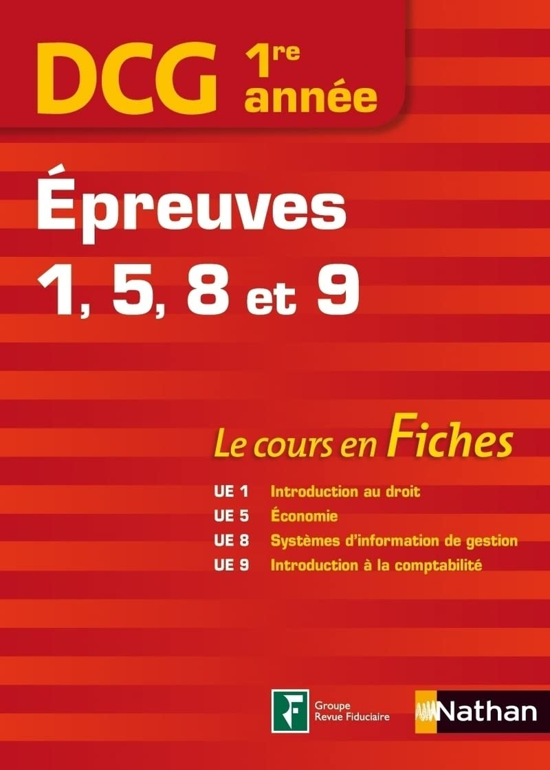 DCG 1re année, épreuves 1, 5, 8 et 9
