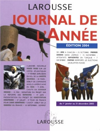 Journal de l'année 2003 : du 1er janvier au 31 décembre 2003