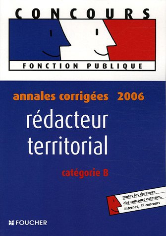 rédacteur territorial : catégorie b annales corrigées