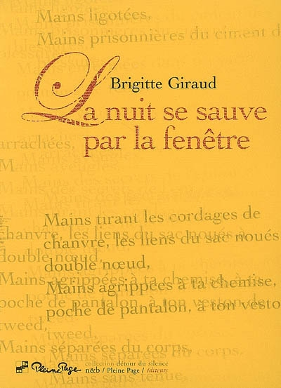 La nuit se sauve par la fenêtre
