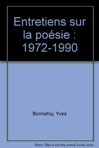 Entretiens sur la poésie