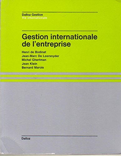 gestion internationale de l'entreprise