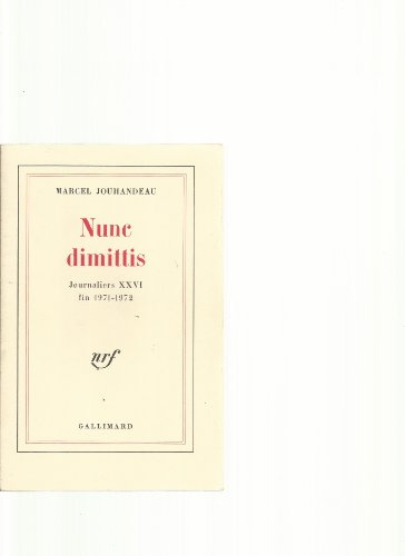nunc dimitis, 1971-1972