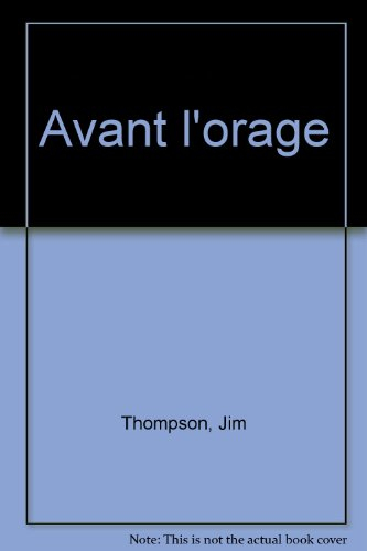 Avant l'orage