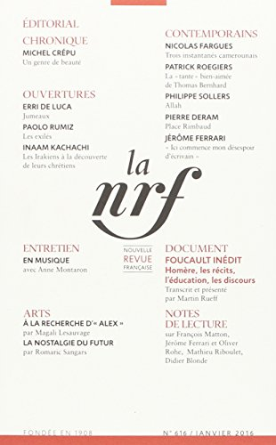 Nouvelle revue française, n° 616