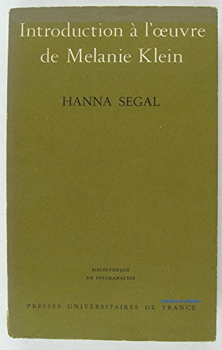 introduction À l'oeuvre de melanie klein