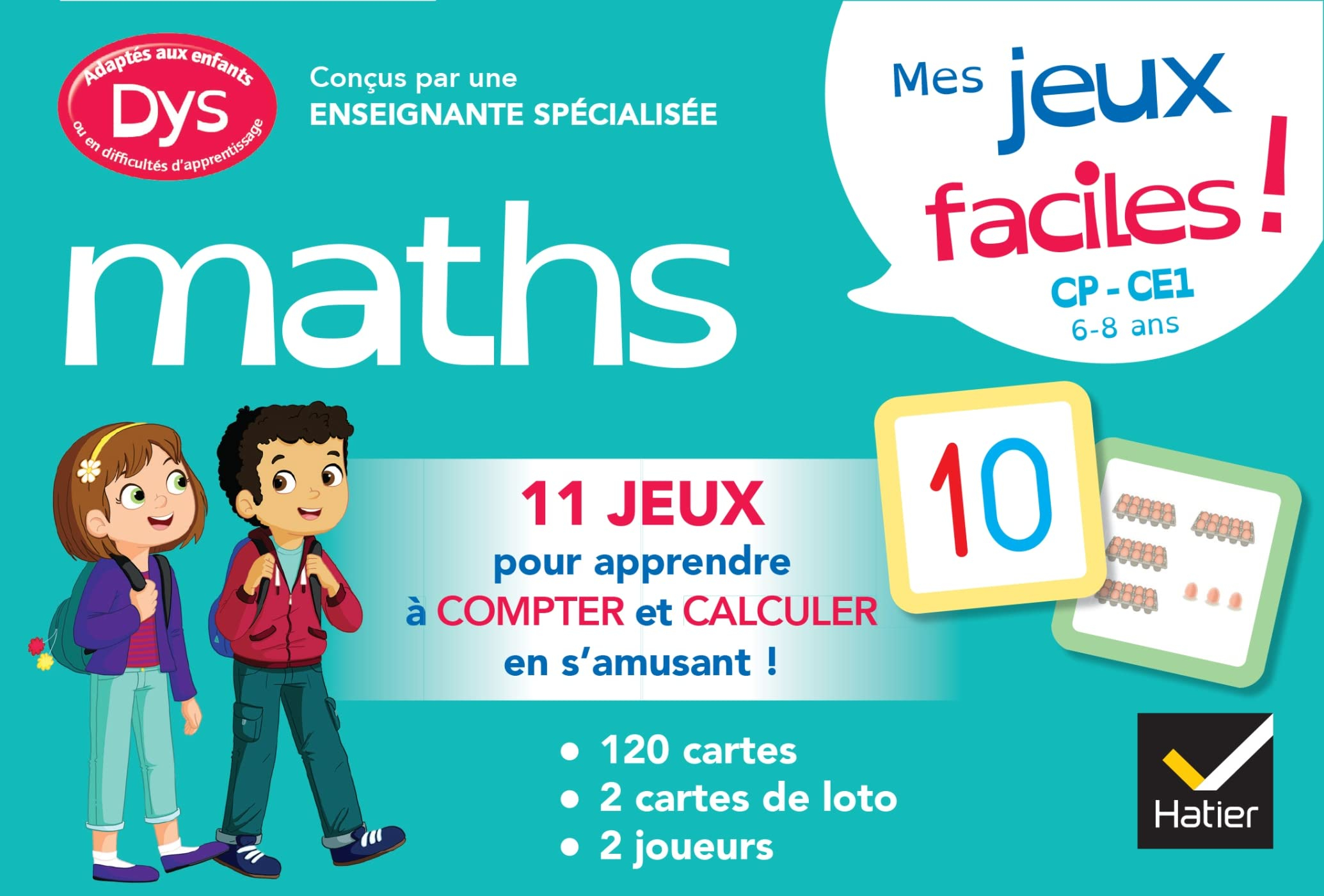 Maths, mes jeux faciles ! CP, CE1, 6-8 ans : 11 jeux pour apprendre à compter et calculer en s'amusa