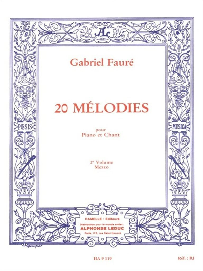 60 Mélodies en 3 Volumes - Volume 2 : 20 Mélodies mezzo soprano