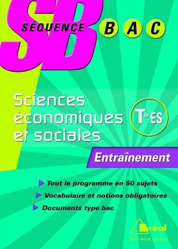 Sciences économiques et sociales terminale ES : entraînement