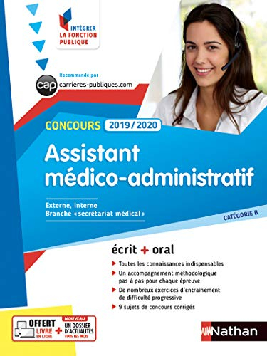 Concours assistant médico-administratif 2019-2020 : externe, interne branche secrétariat médical : c
