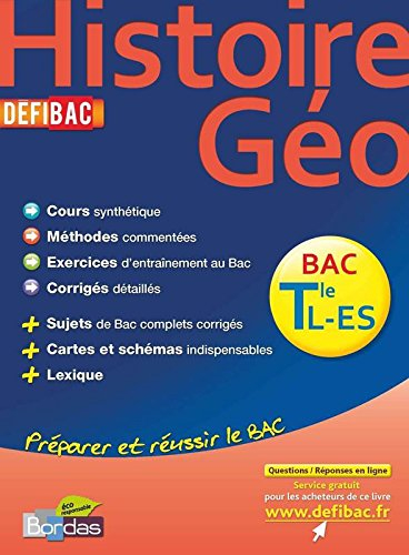Histoire géographie terminales L, ES