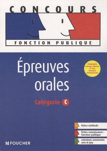 Epreuves orales, catégorie C