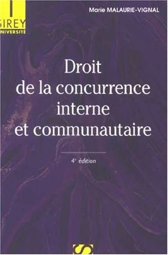 Droit de la concurrence interne et communautaire