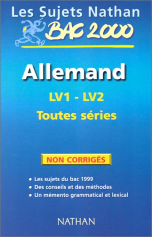 Bac allemand, terminale ES, non corrigés, 1999-2000