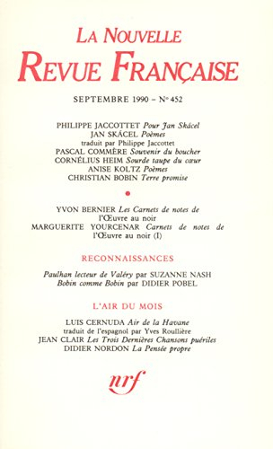 Nouvelle revue française, n° 452