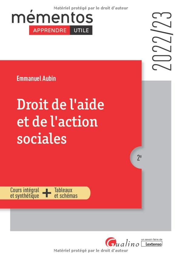 Droit de l'aide et de l'action sociales : 2022-2023