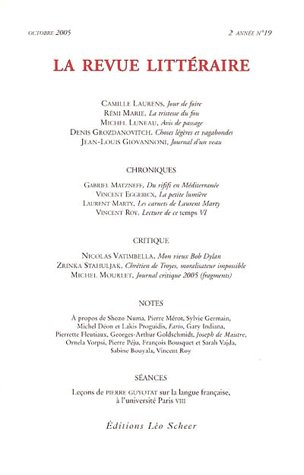 Revue littéraire (La), n° 19