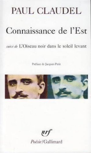 connaissance de l'est. (suivi de) l'oiseau noir dans le soleil levant