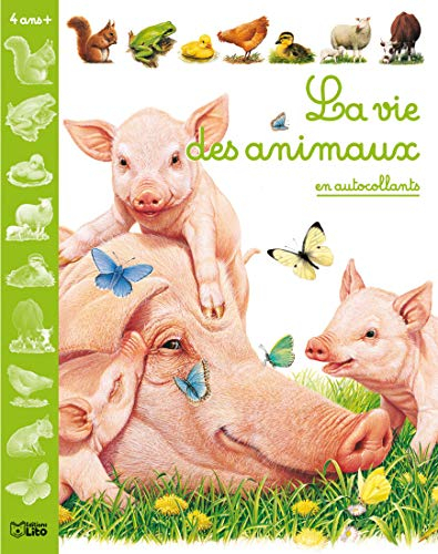 La vie des animaux en autocollants : couverture verte