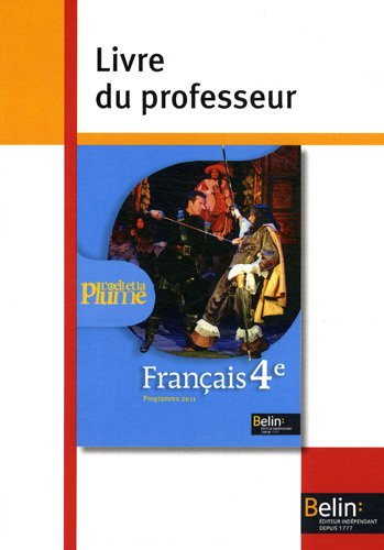 Français 4e : livre du professeur