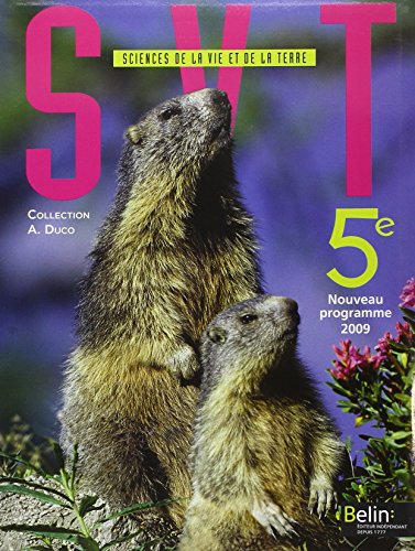 Sciences de la vie et de la Terre 5e : nouveau programme 2009