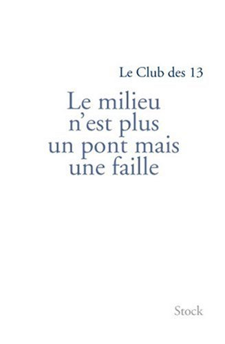 Le milieu n'est plus un pont mais une faille : rapport de synthèse