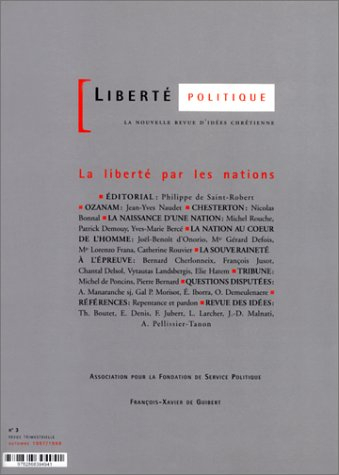 Liberté politique, n° 3. La liberté par les nations