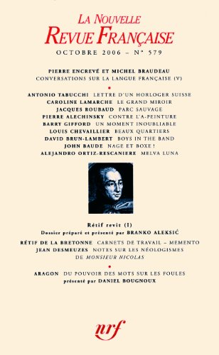 Nouvelle revue française, n° 579