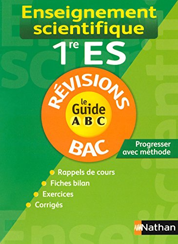 Sciences de la vie et de la Terre, enseignement scientifique 1re ES