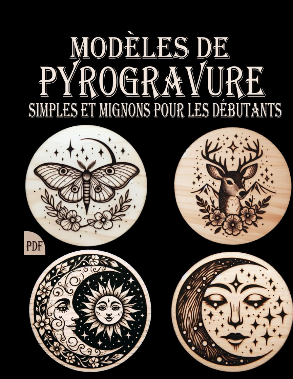 Modèles de pyrogravure: Motifs simples et adorables pour petits ou grands projets, adaptés aux début