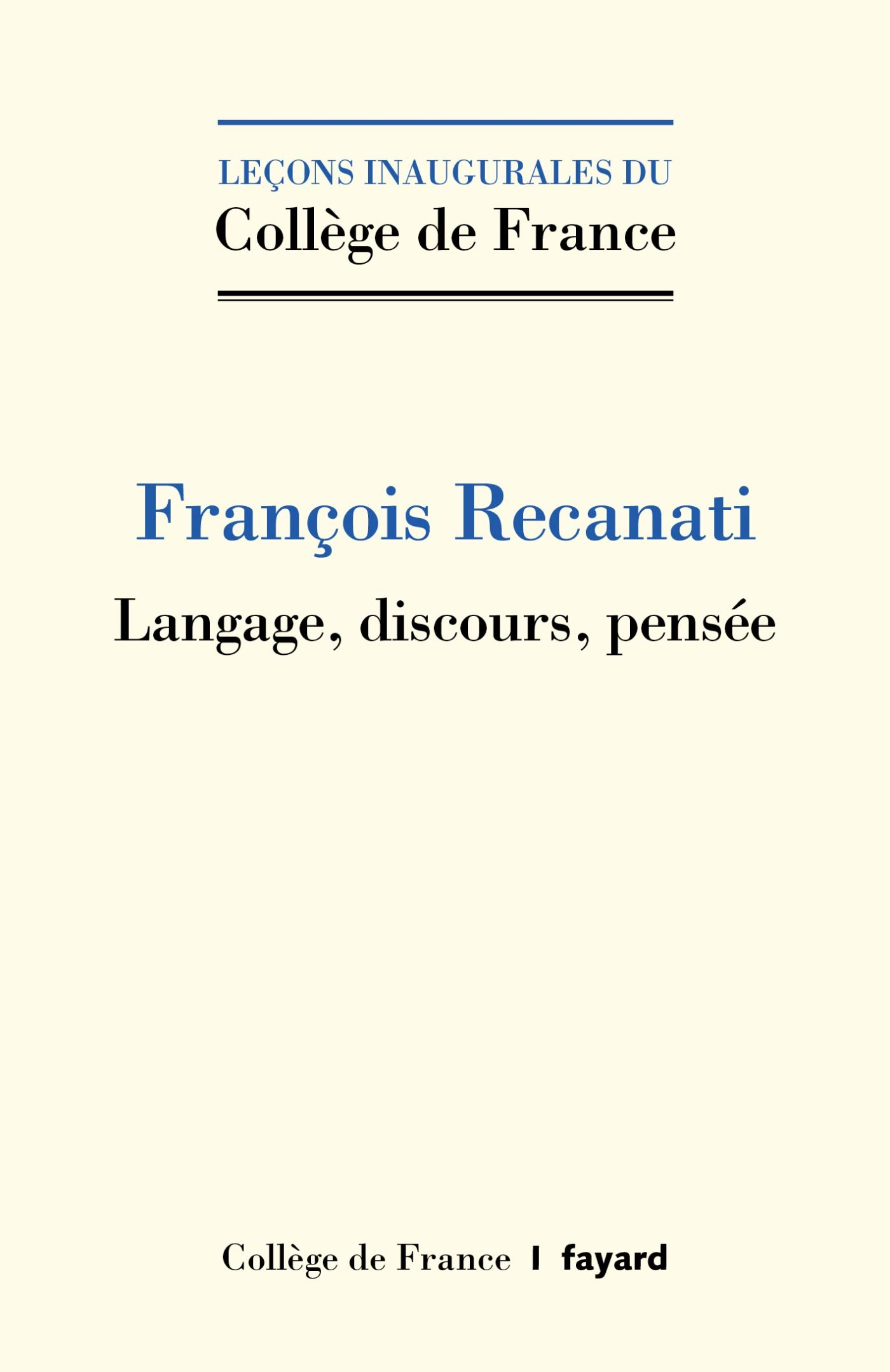 Langage, discours, pensée