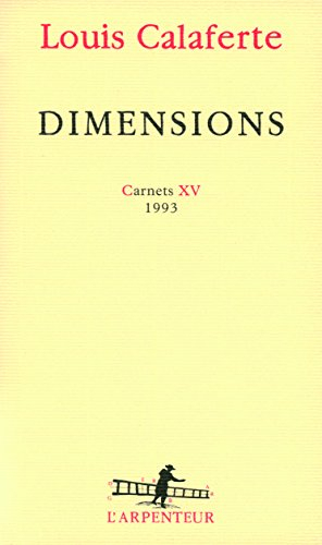 Carnets. Vol. 15. Dimension : 1993